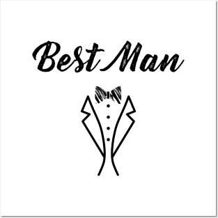 Best Man Bowtie Tuxedo Wedding Gift Posters and Art